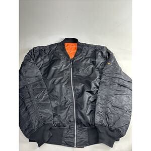 Knox Armory Jacket Mens 3X Black Orange Flight Flyers Reversible Bomber READ